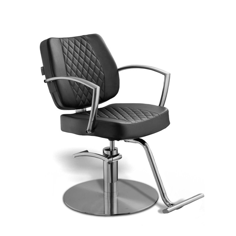 Fauteuil de salon 26,5 po en similicuir, Similicuir noir