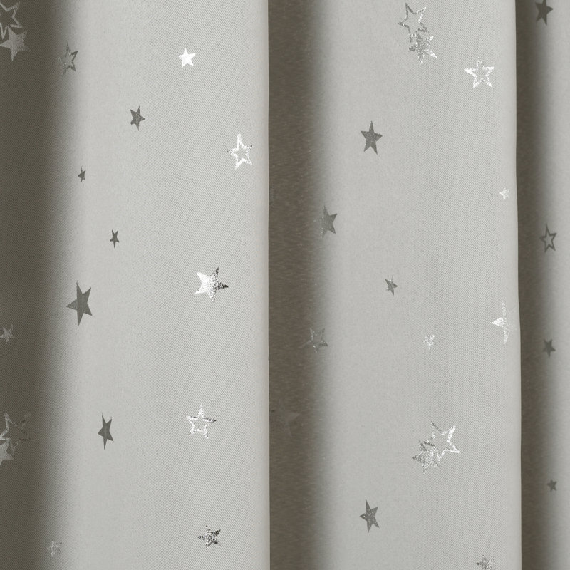 Star Room Darkening Pair, 52"W x 63"L, Light Gray