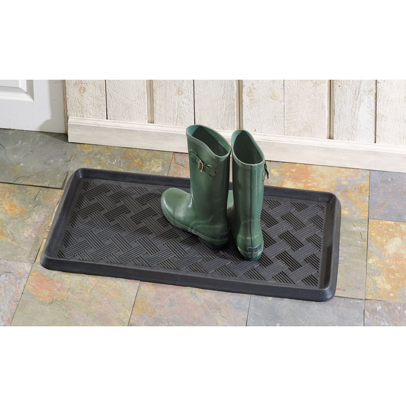 Lattice 32 in. X 16 in. Non-Slip Outdoor Rubber Boot Tray