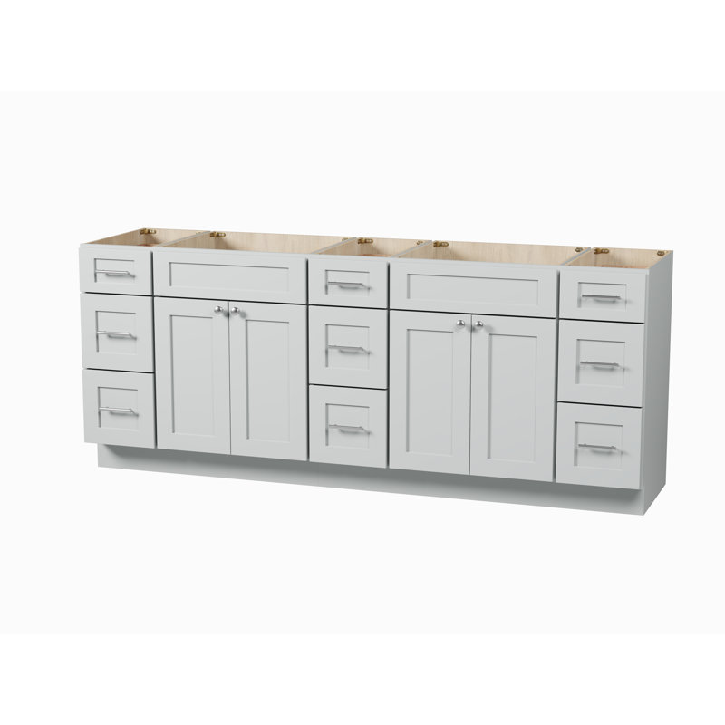 84 Base de meuble-lavabo double 84 seulement, Gris
