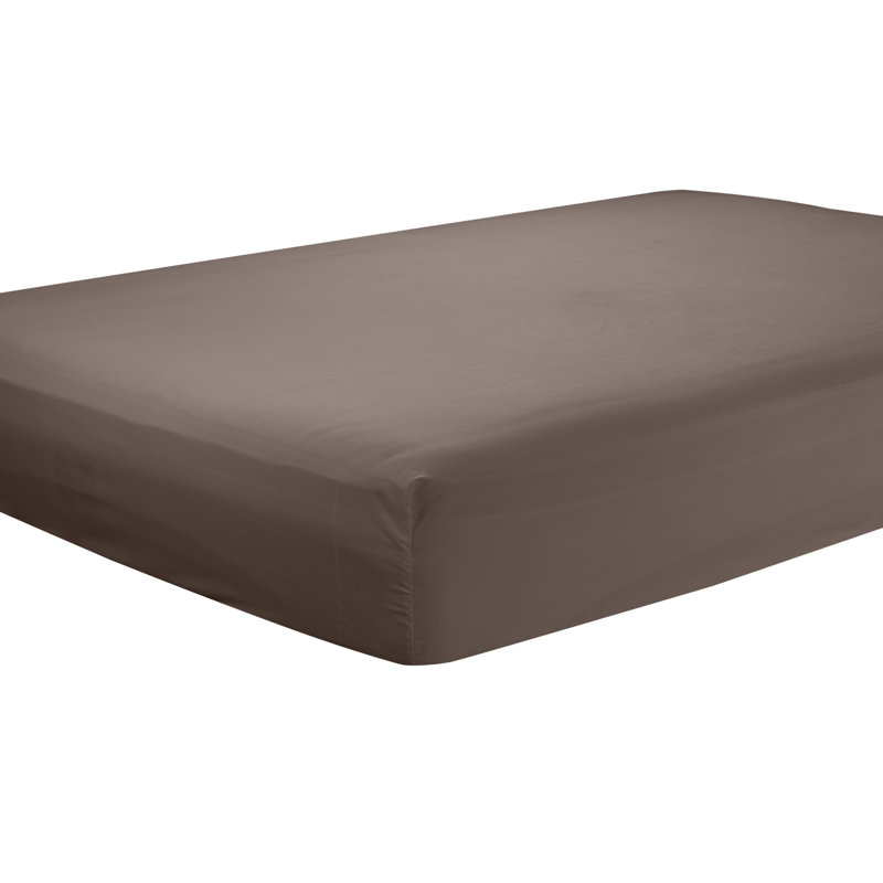 Soft Microfiber Fitted Sheets Moisture Wicking Fitted Bed Sheets Fits Up to 16" Deep Pocket, King, Brown