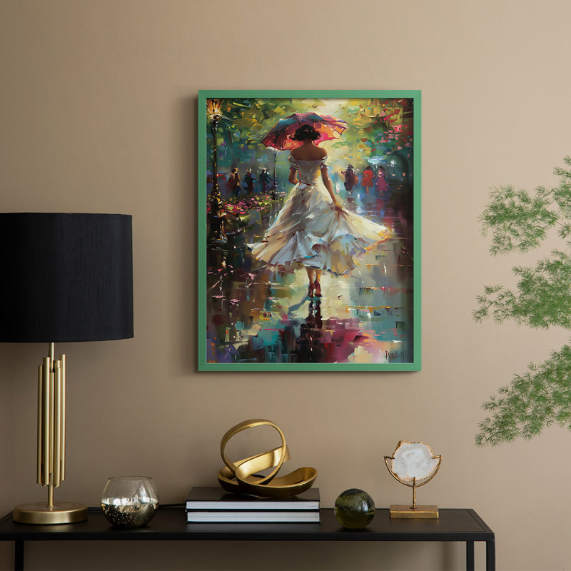 Reproduction encadrée WOMEN Series cmxxix - bois massif, H 30 po x l 24 po, Vert