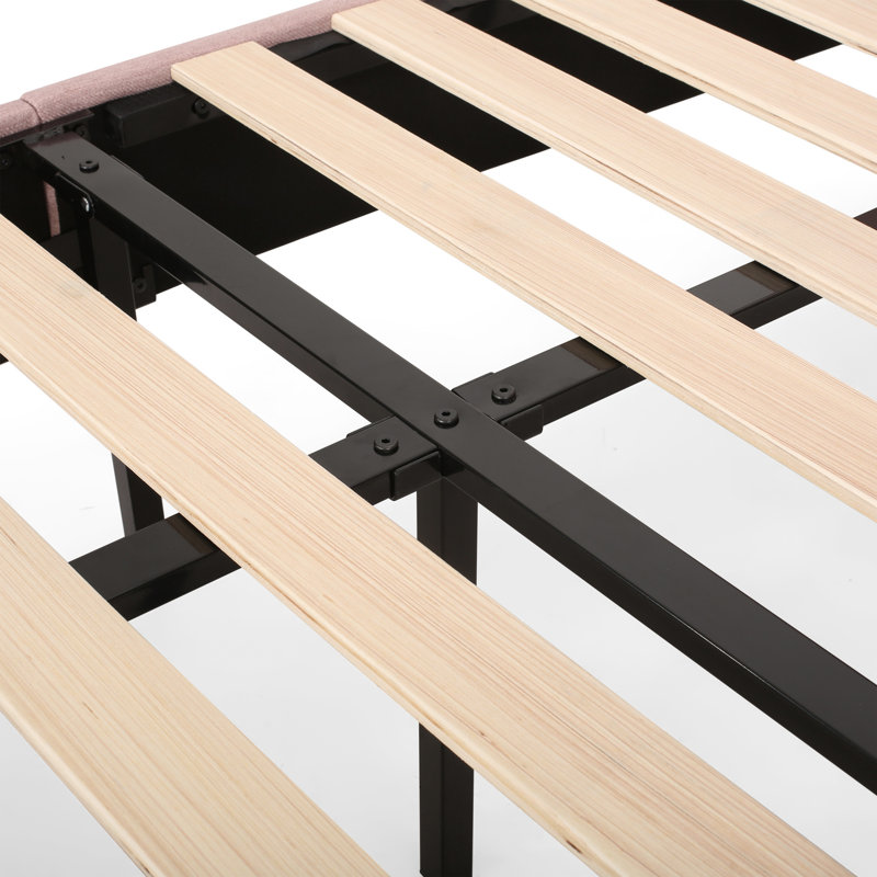 Lit plateforme tapissier Cholet, Light Blush, Twin