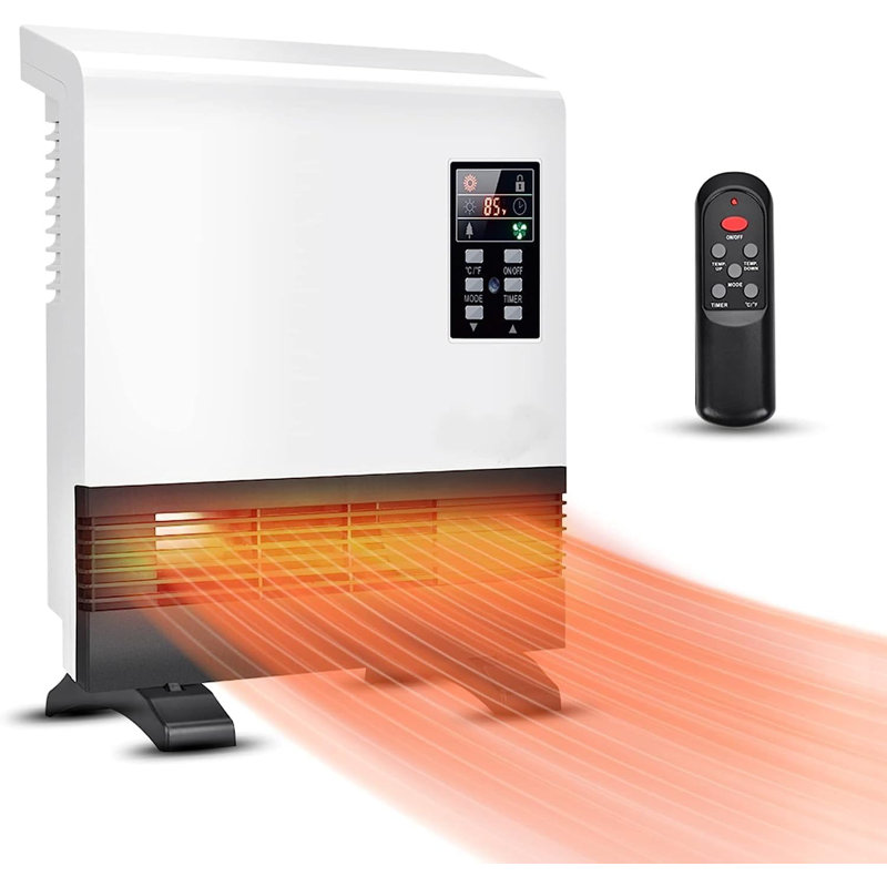 White 1500W Infrared Convection Portable Heater with Remote
