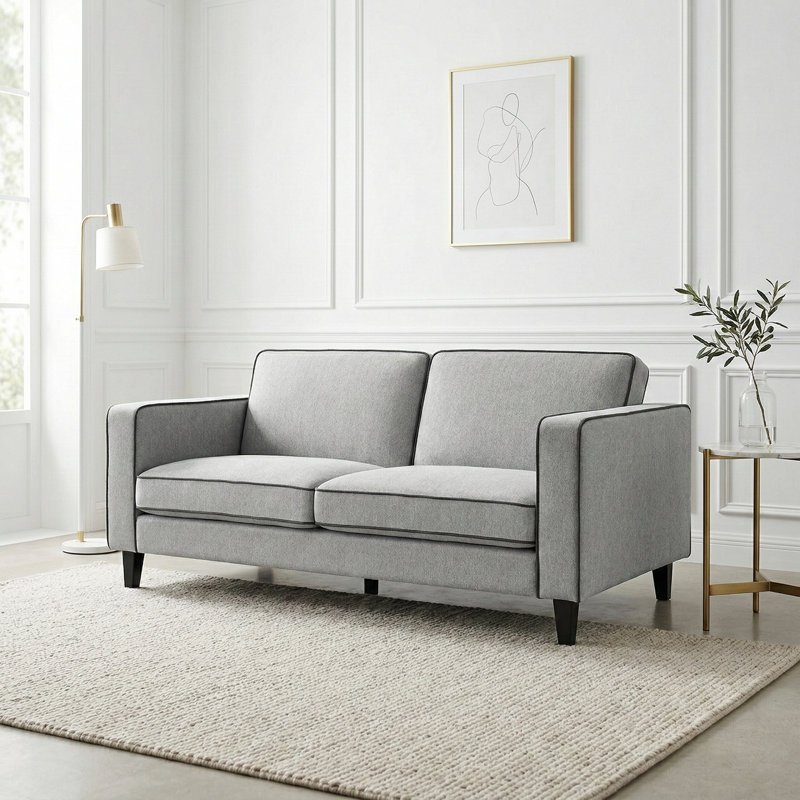 Alfie 3 Seater Sofa, Light Grey