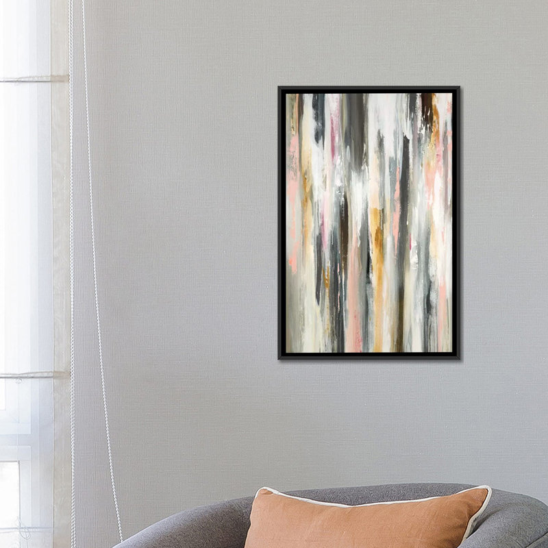 «Colored Ripple I», reproduction sur toile, H 26 po x l 18 po x P 1,5 po, Toile encadrée noire, Pas de tapis