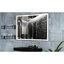 Miroir mural de salle de bain 60 x 40 pouces avec éclairage DEL, étanche, cadre en aluminium haute résistance, 3 réglages de couleur, système de commande tactile intelligent.