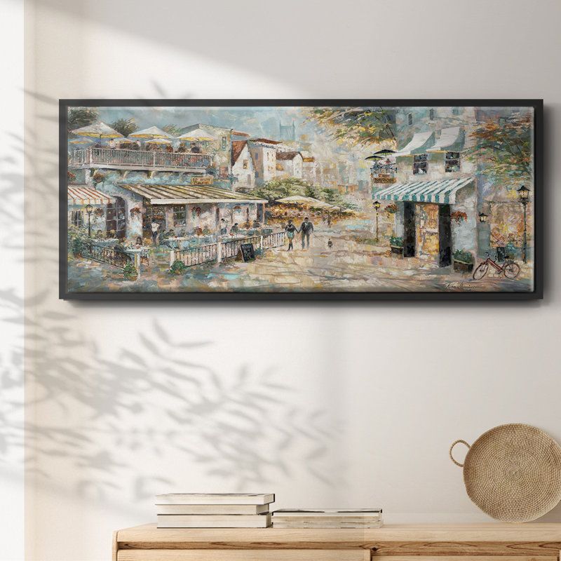 Rooftop Cafe- Framed Canvas