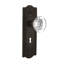Meadows Plate with Decorative Keyhole and Round Clear Crystal Door Knob-538154493-538154467