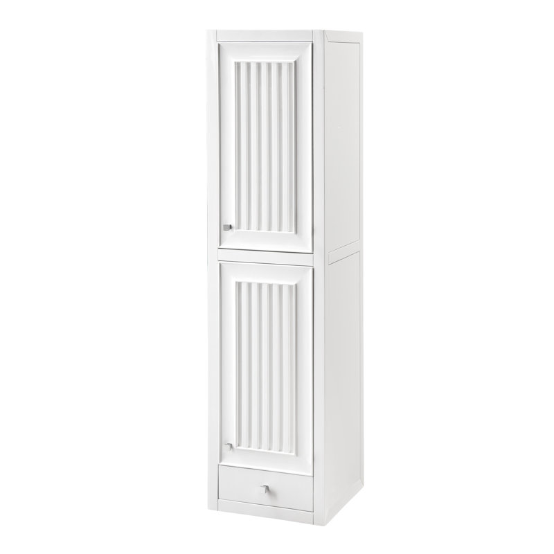Armoire à linge l 15 "Athens, Blanc lustré, Droitier