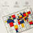 Avery Abstract Squares World Map-107844888