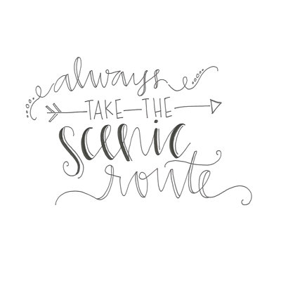 Always Take The Scenic Route - Wrapped Canvas Art Prints