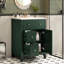Meuble-lavabo moderne de 24 po avec lavabo en céramique, motif en croix et compartiments de rangement polyvalents pour l'organisation dans les espaces compacts Tiroirs silencieux, tablette intérieure réglable, français-121114111-121114113