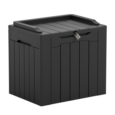 Devoko 32 Gallon Water Resistant Lockable Deck Box With Seat by Devoko