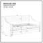 Lit de jour moderne tapissier simple avec lit gigogne et lit d'invité