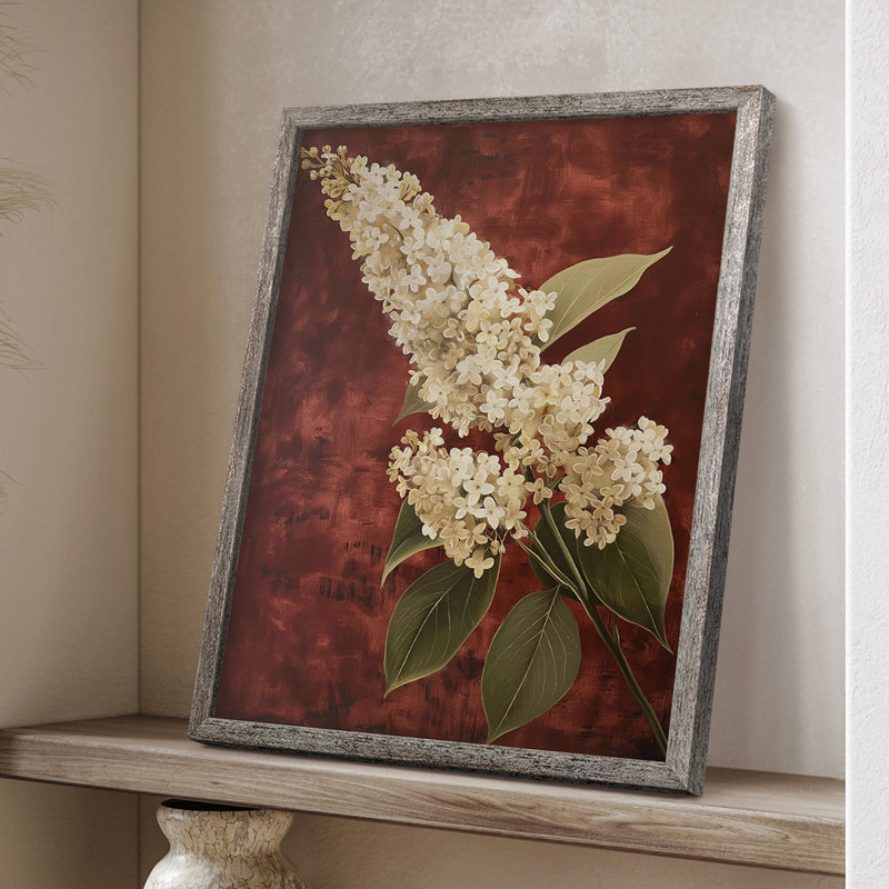 Reproduction encadrée FLORAL Series CCIII - bois massif, H 30 po x l 24 po