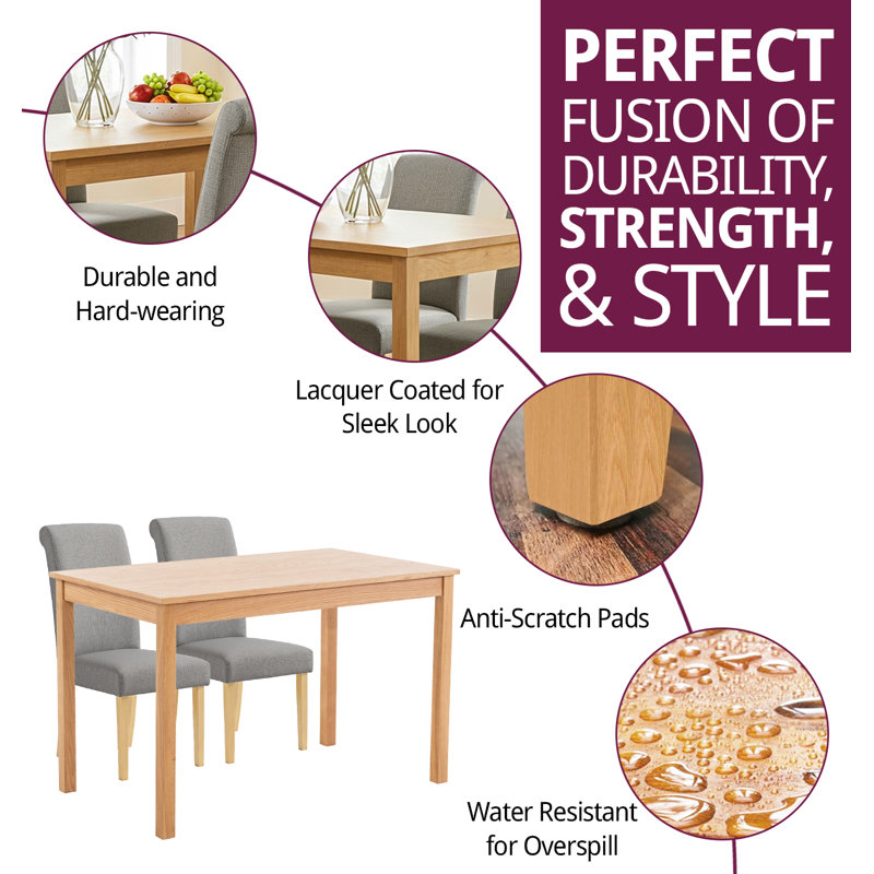 4 - Person Solid Oak Dining Set