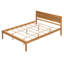 Grand lit plateforme avec tête de lit - Support à lattes de bois, sans sommier, cadre de lit en bois robuste, chêne-2081173897-2081173900