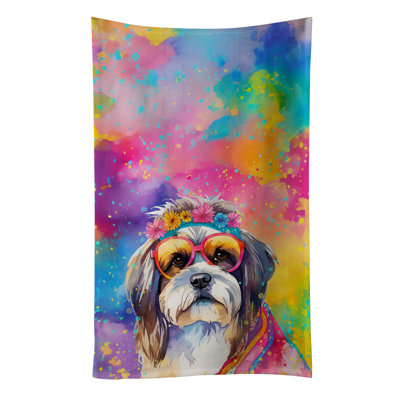 Shih Tzu Hippie Dawg Kitchen Towel