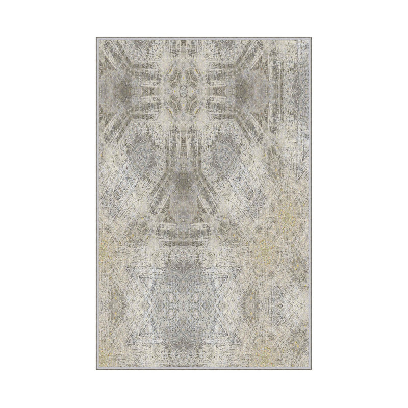 Elegant Hall Carpet, 3D Digital Print Design, 3.9 x 4.9 ft | 100% Polyester, Antibacterial, Non-Slip PVC Dot Underside, Pile Height: 0.04 in, Machine Washable, Perfect for Living Room & Entryway Decor