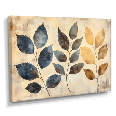 Faded sépia feuilles I - feuilles, art mural sur toile
