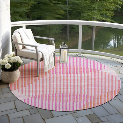 Machine Washable Indoor/Outdoor Chayden ACN1001 Pink