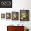 Impression florale vintage avec encadrement CCXLV - bois massif-558524904-558524910