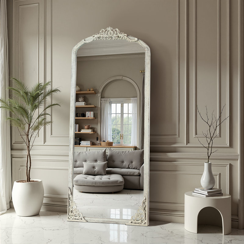 Miroir pleine grandeur en bois massif