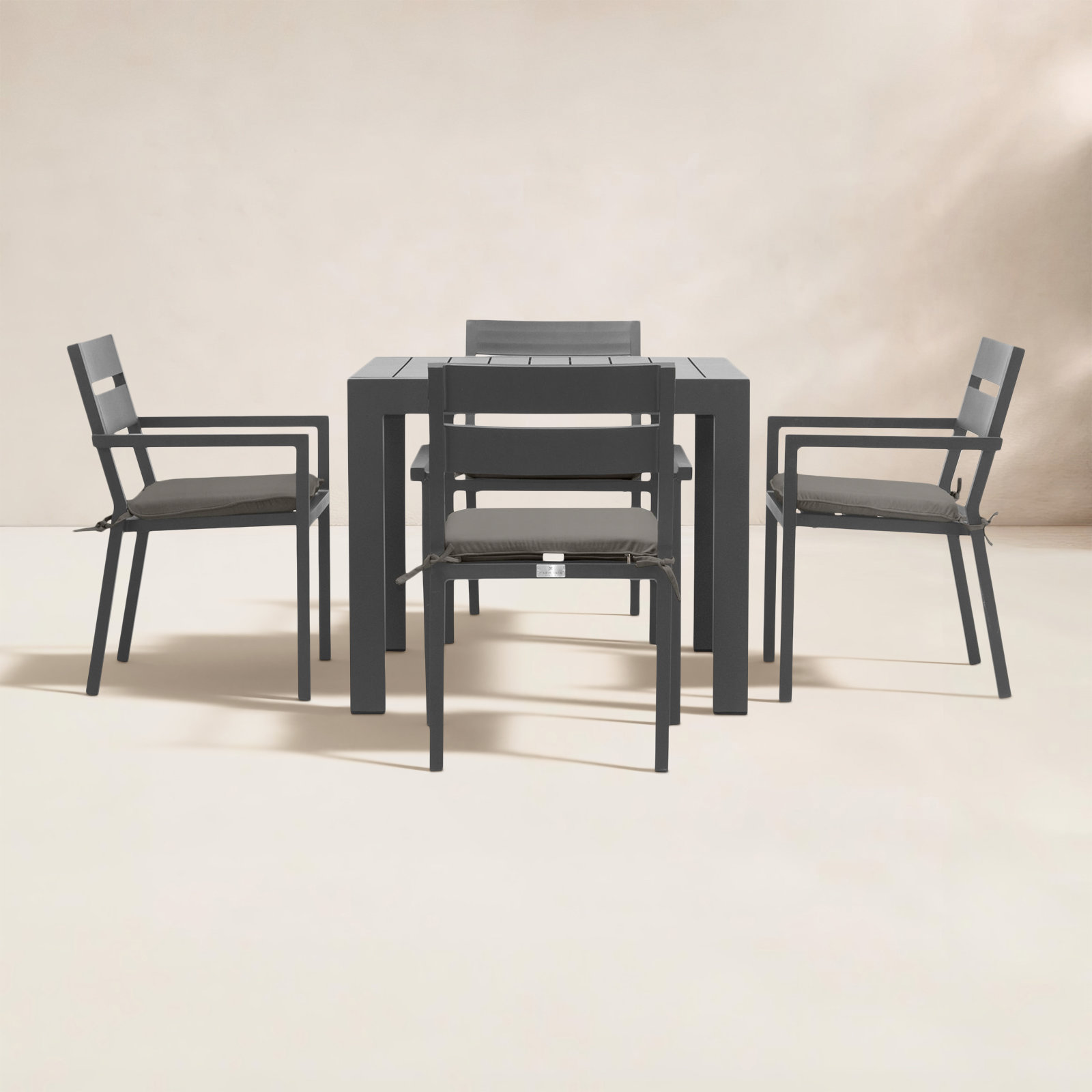 Eartha 36" Patio Dining Set, Canvas Regatta Sunbrella® Canvas, Slate Gray