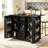 Kitchen Island Bar Cabinet With Foldable Tabletop