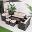 11-piece Modular Outdoor Patio Set With Storage Tables & Ottoman