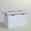 Foyer de table d'extérieur au propane en béton renforcé de fibres H 25 po x l 42 po