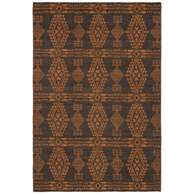 Tapis orange tissé à la main Stillmore