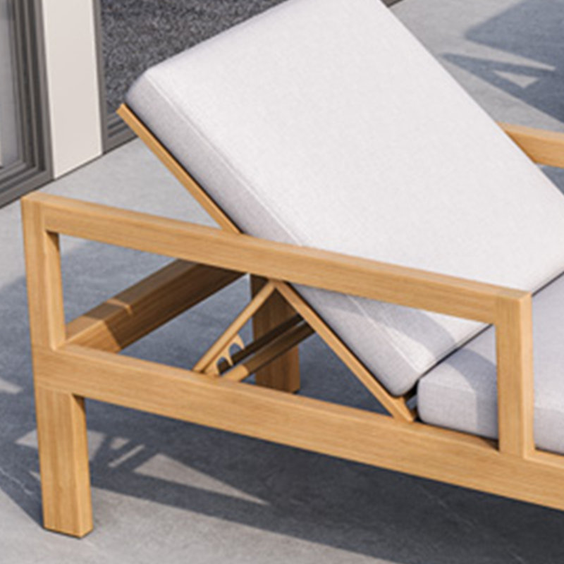Outdoor Resort Style Chaise Lounge Outdoor Chaise Lounge Set with Table , Cushion Included
