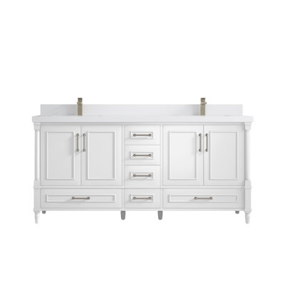 Malibu 72" W Double Bathroom Vanity Set