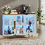 Buffet avec porte vitrée, tablettes réglables, éclairage RVB-252512258