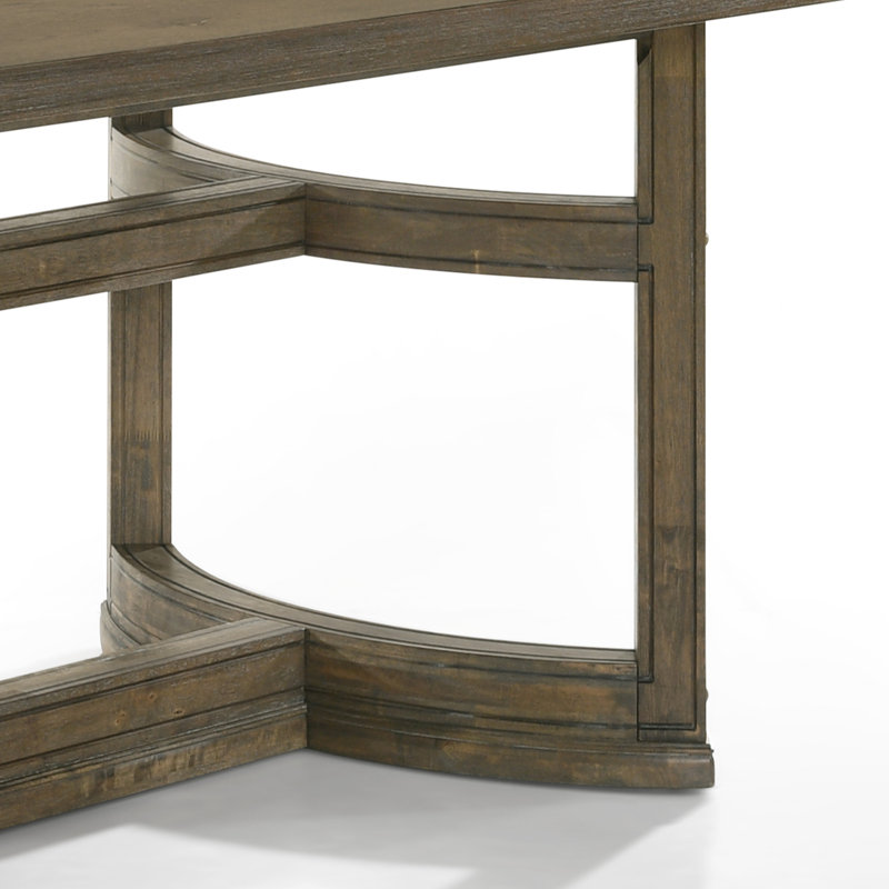 Weathered Oak Finish Dining Table