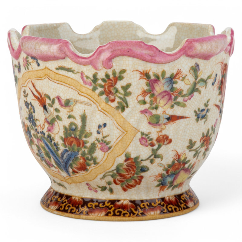 Porcelain Scallop Planter Regency