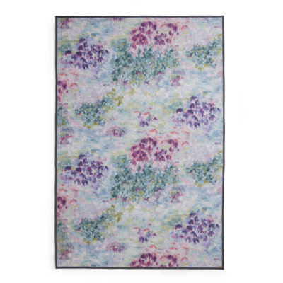 Clarke & Clarke Floral Digitally Printed 61cm X 230cm Area Rug