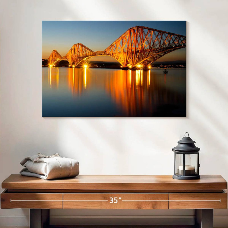 Forth Cantilever Bridge At Dawn, H 16 po x l 24 po