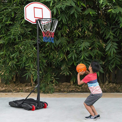 Amazingforless Portable Full-Size Basketball Hoop with Basketball(s) Included