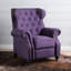 Fauteuil inclinable avec accoudoirs roulés prune Accents