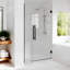 Porte de douche pivotante sans cadre de 36 à 37 po x H 72 po avec verre trempé transparent de 5/16 po
