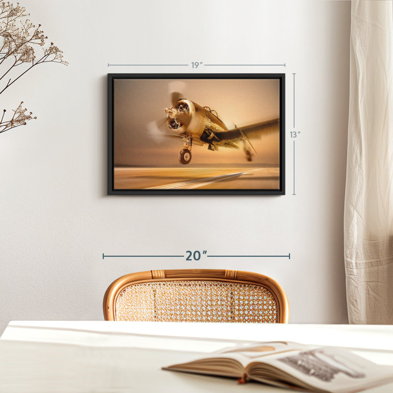 Art mural «Drifting Sports Plane», H 13 po x l 19 po