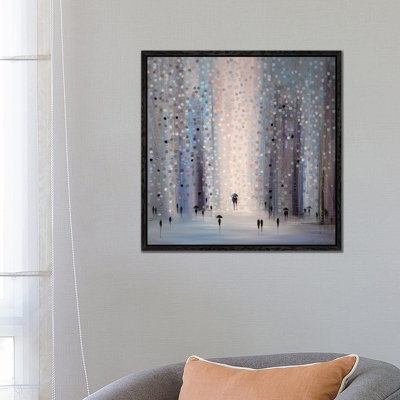 Lovers In The Rain by Ekaterina Ermilkina - Wrapped Canvas Painting