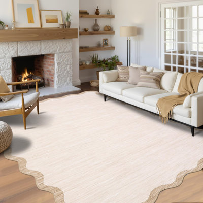 Abstract Machine Printed Area Rug
