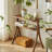 Nut-brown Solid Wood Rectangular Console Table-1604756376