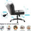 Chaise de bureau sans accoudoirs avec roulettes et siège large rembourré en polyuréthane-320294504