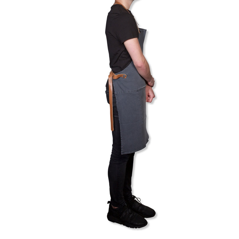 No Pattern Denim Bib Apron