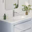 Lavabo de salle de bain rectangulaire encastré en porcelaine de 18 pouces avec 2 finitions de débordement STY retie Horizon